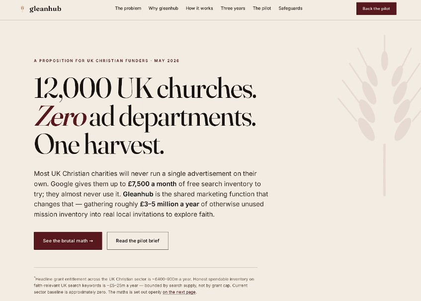 Gleanhub homepage